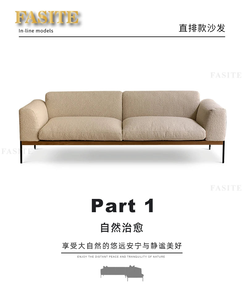 Fabric sofa living room modern simple Nordic chaise longue solid wood corner sofa combination