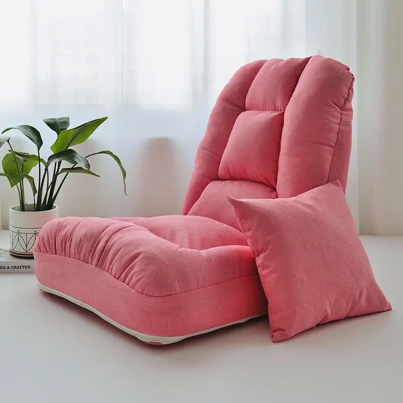 Folding Lounger Home Balcony Living Room Folding Chair Leisure Balcony Lazy Sofa Tatami With Pillow Modern Backrest Deck Chair