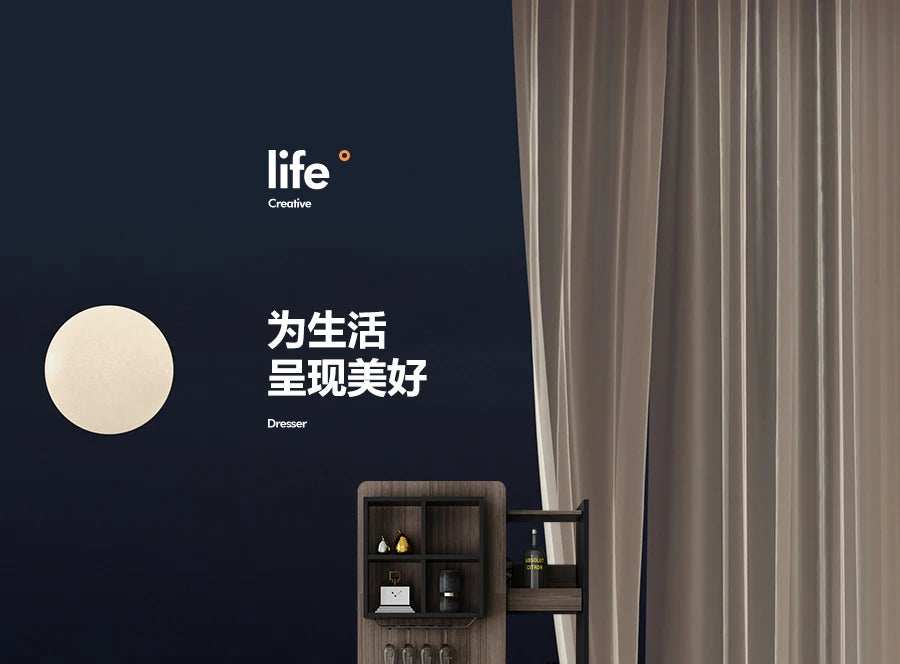 Pqf Retractable Bar Table against the Wall Family Living Room Partition Integrated