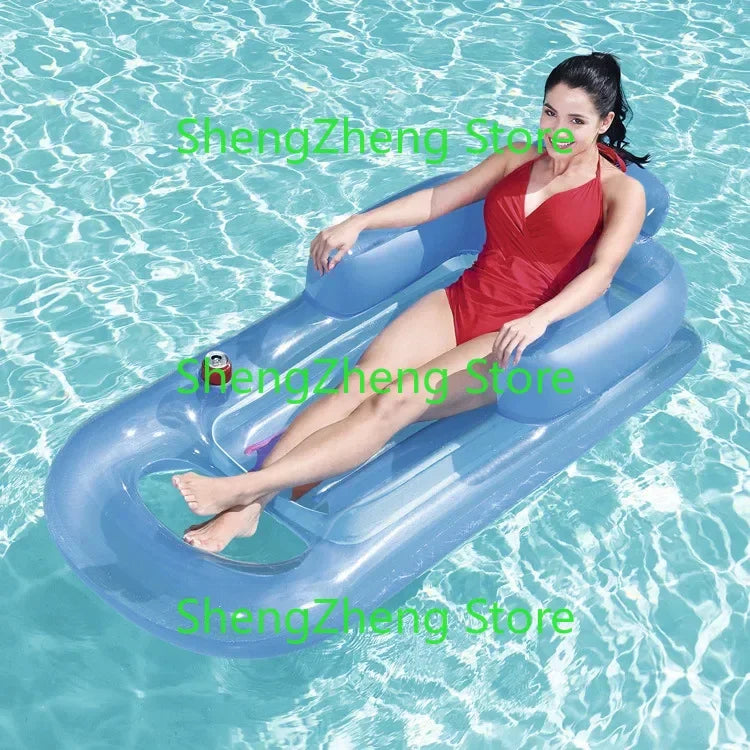 Water hammock recliner inflatable floating bed swimming pool floating swimming mattress sea swimming ring