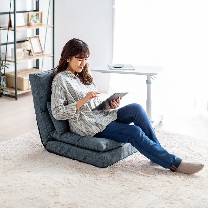 Floor Chair Japanese Style Adult Foldable Multifunctional Leisure Tatami Lazy Sofa Folding Chaise Lounge Soft and Comfortable