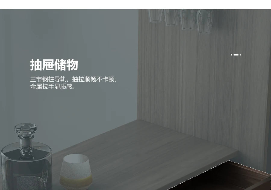 Pqf Retractable Bar Table against the Wall Family Living Room Partition Integrated