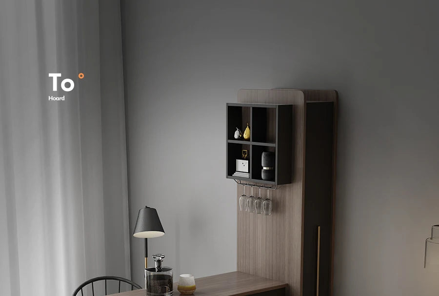 Pqf Retractable Bar Table against the Wall Family Living Room Partition Integrated