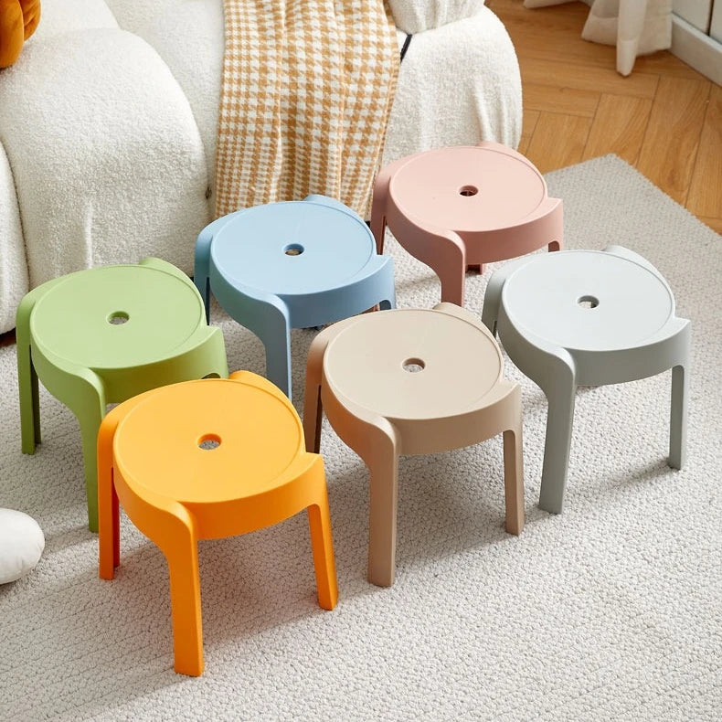 Dining Chairs Thickening Backrest Nordic Chair Plastic Stool Rotundity Stackable Modern Furniture Nordic Chair
