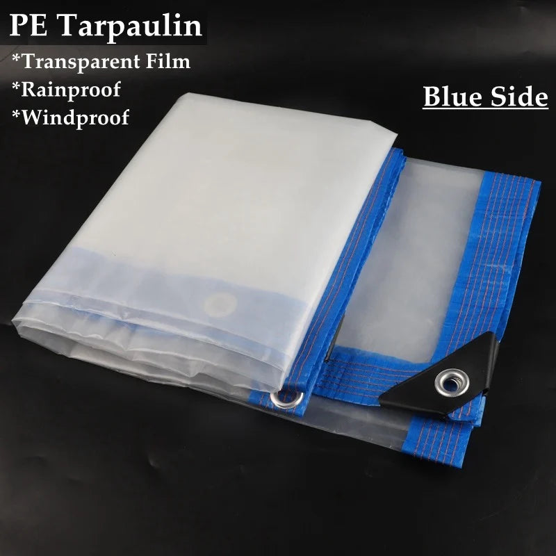 New Transparent PE Tarp Gazebo Canopy Awnings Outdoor Garden Succulent Plants Rainproof Cloth Keep Warm Tarpaulin