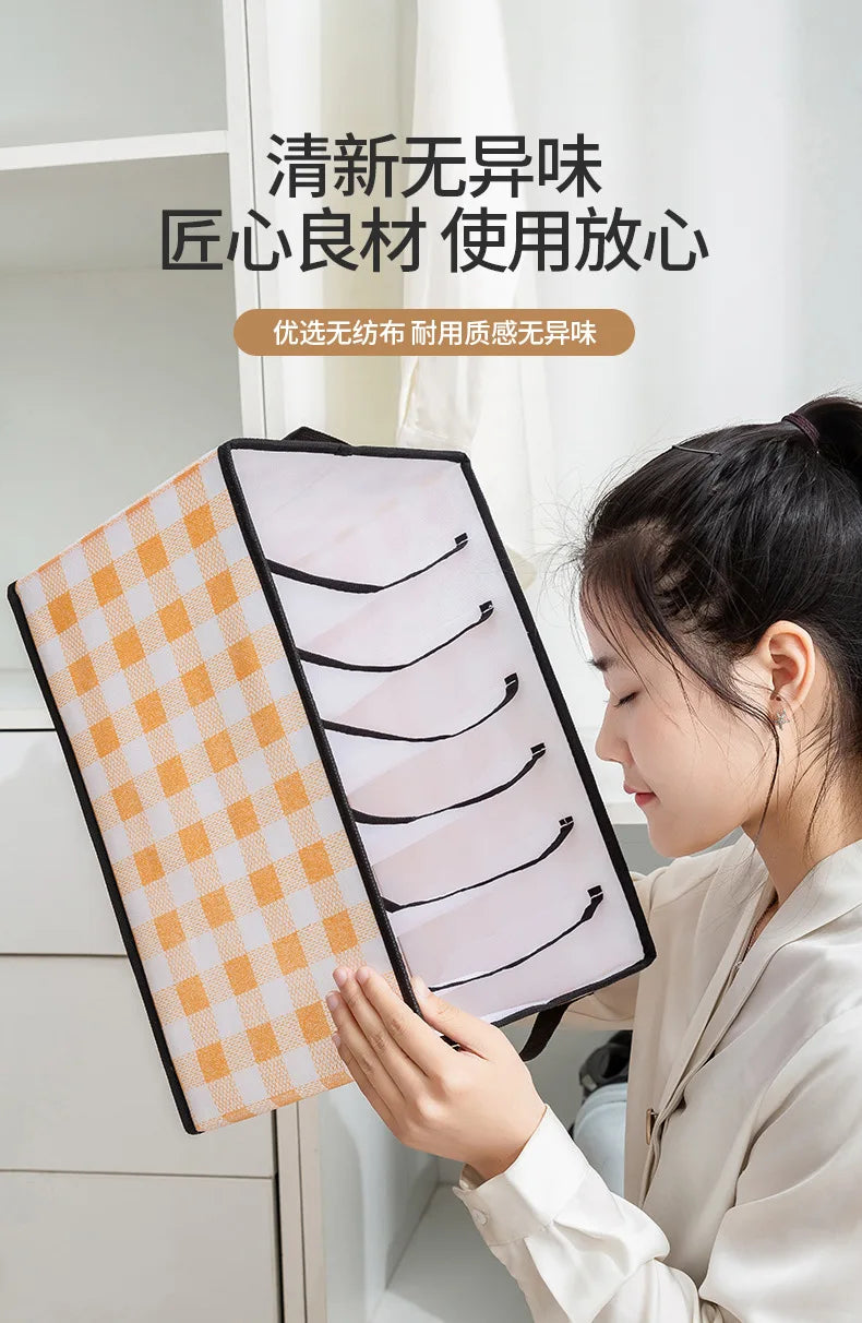 Foldable Wardrobe Closet Bedroom Storage Clothes Sock Bra Pants Organizer Underwear Box Stackable Drawers For Cabinet Save Space