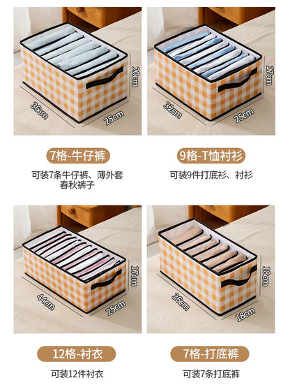 Foldable Wardrobe Closet Bedroom Storage Clothes Sock Bra Pants Organizer Underwear Box Stackable Drawers For Cabinet Save Space