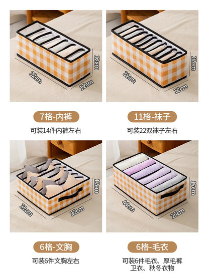 Foldable Wardrobe Closet Bedroom Storage Clothes Sock Bra Pants Organizer Underwear Box Stackable Drawers For Cabinet Save Space