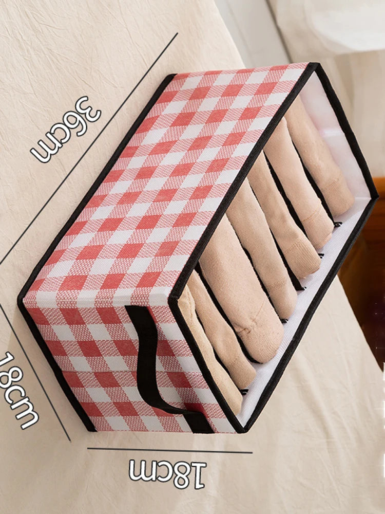 Foldable Wardrobe Closet Bedroom Storage Clothes Sock Bra Pants Organizer Underwear Box Stackable Drawers For Cabinet Save Space