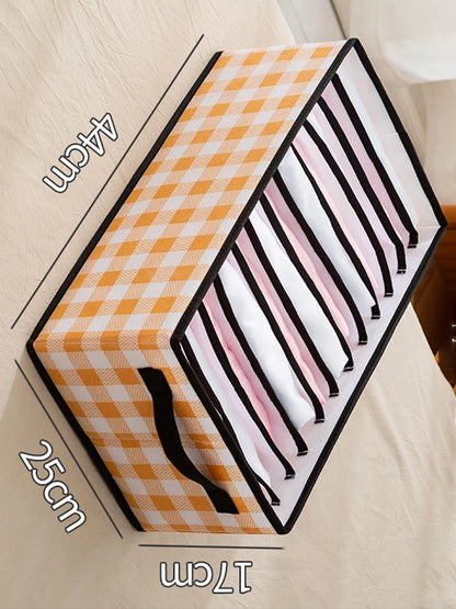 Foldable Wardrobe Closet Bedroom Storage Clothes Sock Bra Pants Organizer Underwear Box Stackable Drawers For Cabinet Save Space