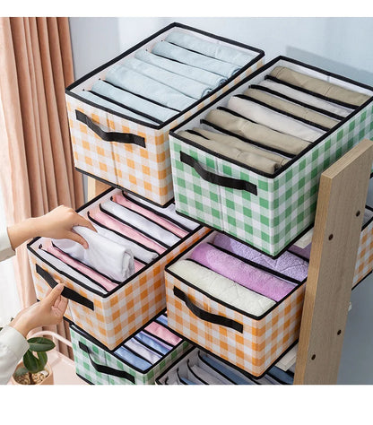 Foldable Wardrobe Closet Bedroom Storage Clothes Sock Bra Pants Organizer Underwear Box Stackable Drawers For Cabinet Save Space
