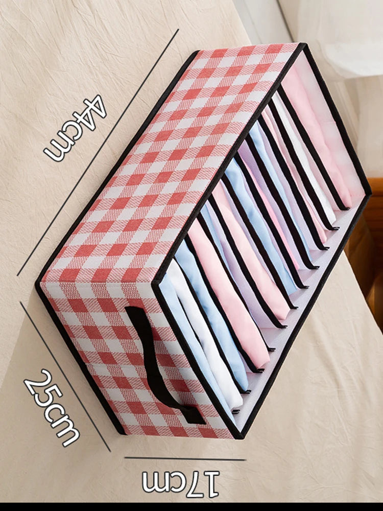 Foldable Wardrobe Closet Bedroom Storage Clothes Sock Bra Pants Organizer Underwear Box Stackable Drawers For Cabinet Save Space
