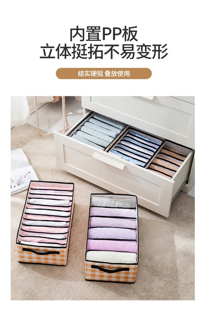 Foldable Wardrobe Closet Bedroom Storage Clothes Sock Bra Pants Organizer Underwear Box Stackable Drawers For Cabinet Save Space