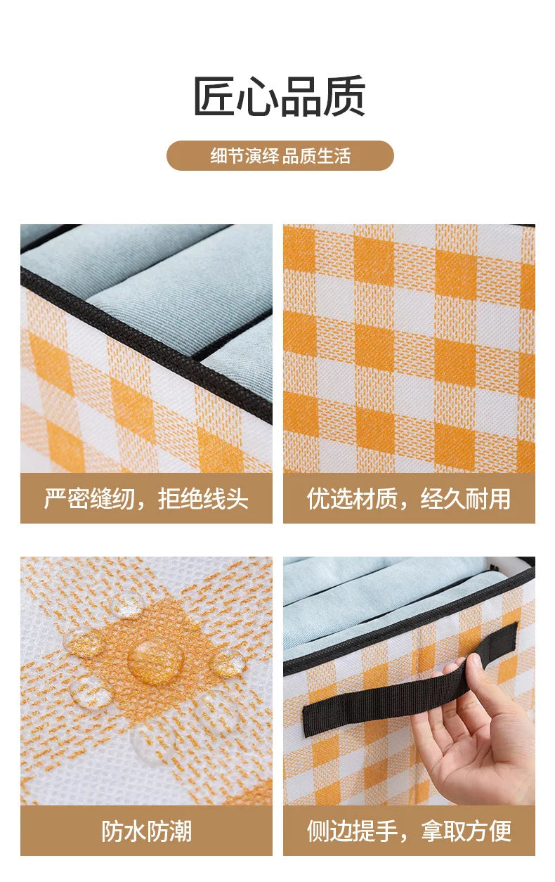 Foldable Wardrobe Closet Bedroom Storage Clothes Sock Bra Pants Organizer Underwear Box Stackable Drawers For Cabinet Save Space