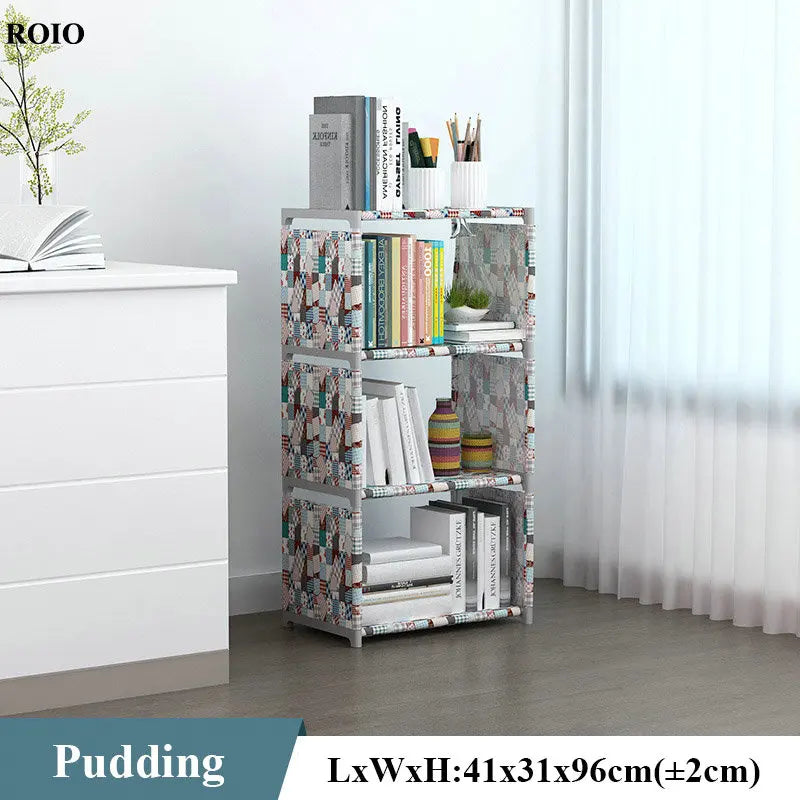 Bookcase Simple Bookshelf Easy Assembly Children Book Shelf Space-saving Sundries Organizer Rack Home Furniture Storage Holder