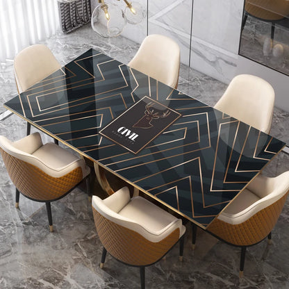 New Arrive Geometric Marble Elk PVC Waterproof Table Cloth Oil Table Cover Glass Soft Cloth Dining Table Mat Home Protection