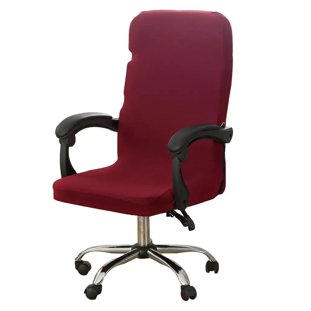 Computer Office Chair Cover Universal Chair Stretch Rotating Spandex Slipcovers Stretch Case for Swivel Chair Armchair Work Seat
