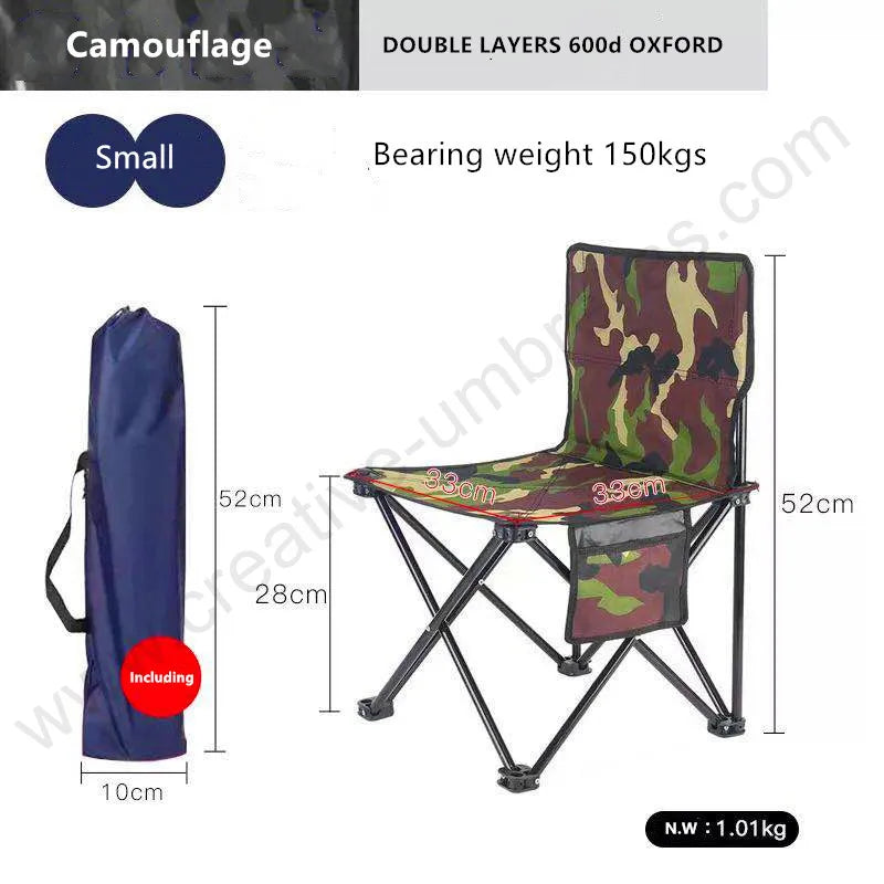 Bearing 150kg waterproof tensile 600D oxford outdoor collapsible compact foldable fishing traveling carrying away  beach chair