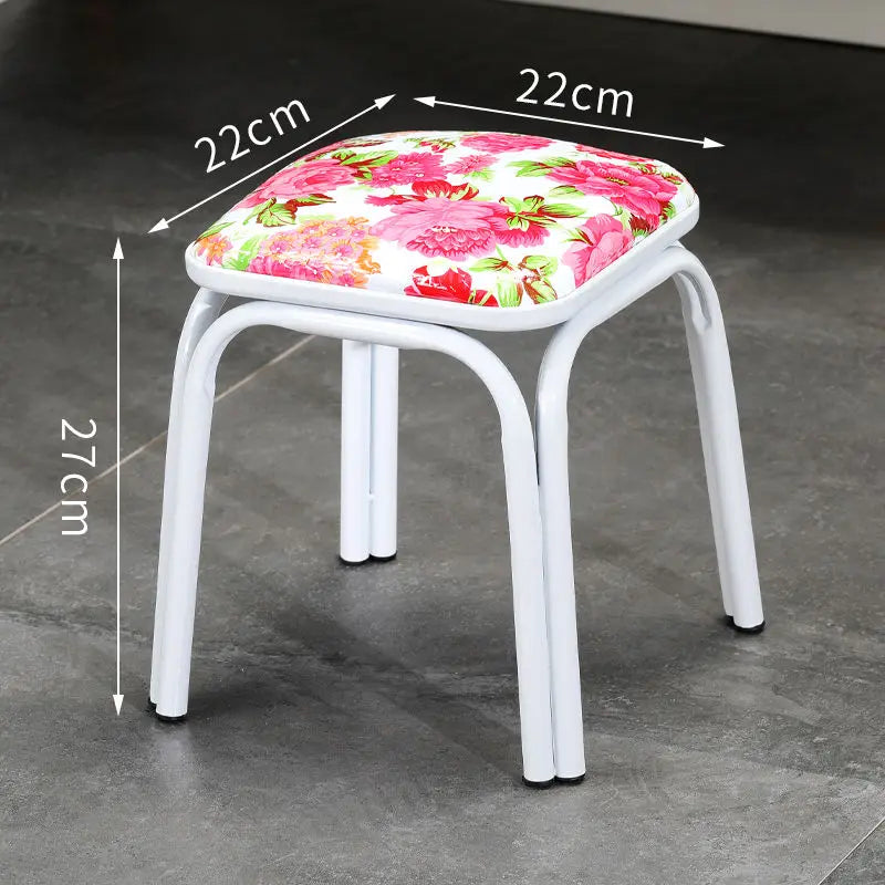 Modern Household Padded Stool Living Room Round Bench Coffee Table Step Stools Student Dormitory Solid Color Small Low Chairs