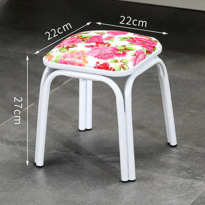 Modern Household Padded Stool Living Room Round Bench Coffee Table Step Stools Student Dormitory Solid Color Small Low Chairs