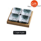 Creative Ceramic Grid Fruit Snack Plates Set For Food Japanese INS Tableware With Tray Serving Dishes Home Fruit Bowl Snack Tray
