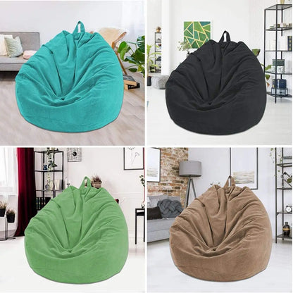 10 Color Lazy Sofas Cover Chairs big with Inner Liner Warm Corduroy Lounger Seat Bean Bag Pouf Puff Couch Tatami Living Room
