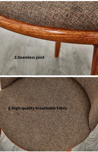 Dining Room Chairs Nordic Style Dining Table With Chairs Set Furniture Cotton Linen Solid Wood Hotel Kitchen Restaurant Stool