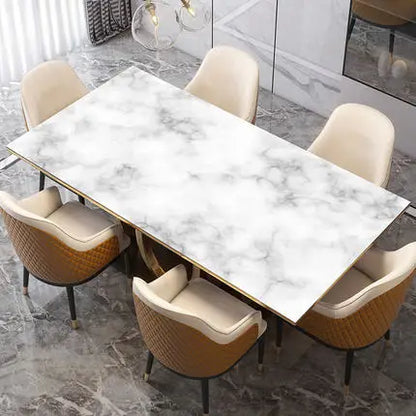 New Arrive Geometric Marble Elk PVC Waterproof Table Cloth Oil Table Cover Glass Soft Cloth Dining Table Mat Home Protection
