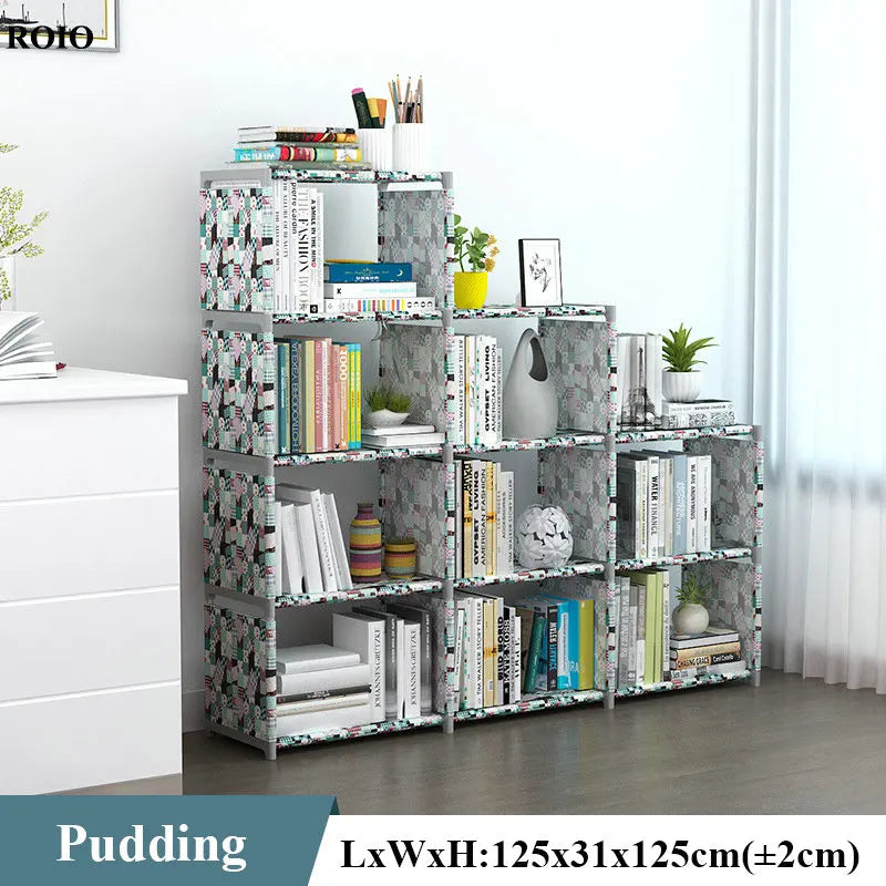 Bookcase Simple Bookshelf Easy Assembly Children Book Shelf Space-saving Sundries Organizer Rack Home Furniture Storage Holder