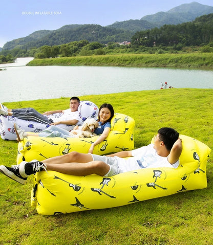 Outdoor Picnic Light Inflatable Sofa, Beach Bag, Camping Deck Chair, Portable Sofa, 200kg Load, Indoor