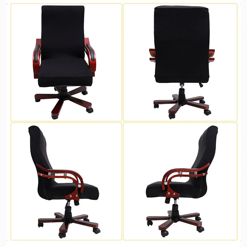 Plus Size Office Chair Covers Computer Universal Stretch Boss Chair Cover Modern High Back Rotating Lift Arm Chair Cover