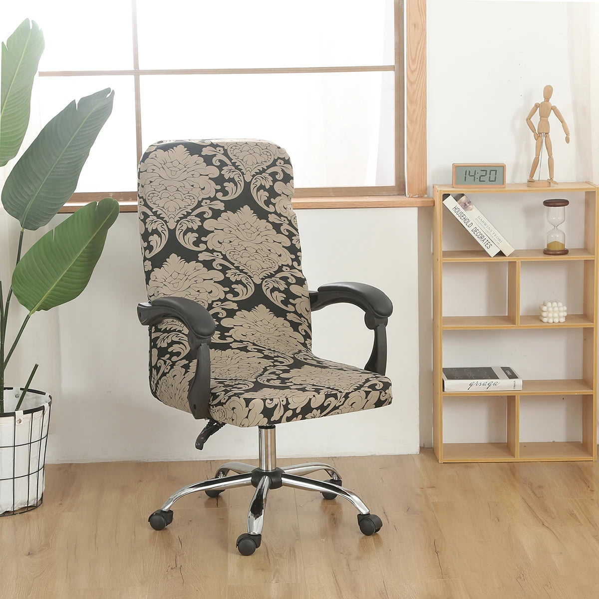 Computer Office Chair Cover Universal Chair Stretch Rotating Spandex Slipcovers Stretch Case for Swivel Chair Armchair Work Seat