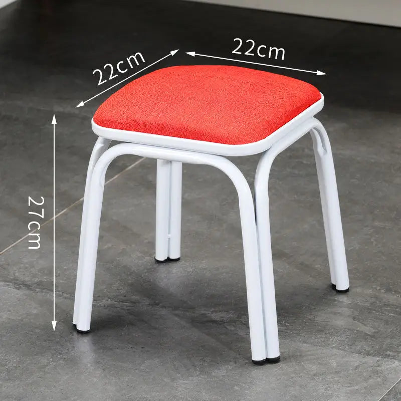 Modern Household Padded Stool Living Room Round Bench Coffee Table Step Stools Student Dormitory Solid Color Small Low Chairs