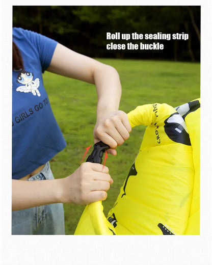 Outdoor Picnic Light Inflatable Sofa, Beach Bag, Camping Deck Chair, Portable Sofa, 200kg Load, Indoor