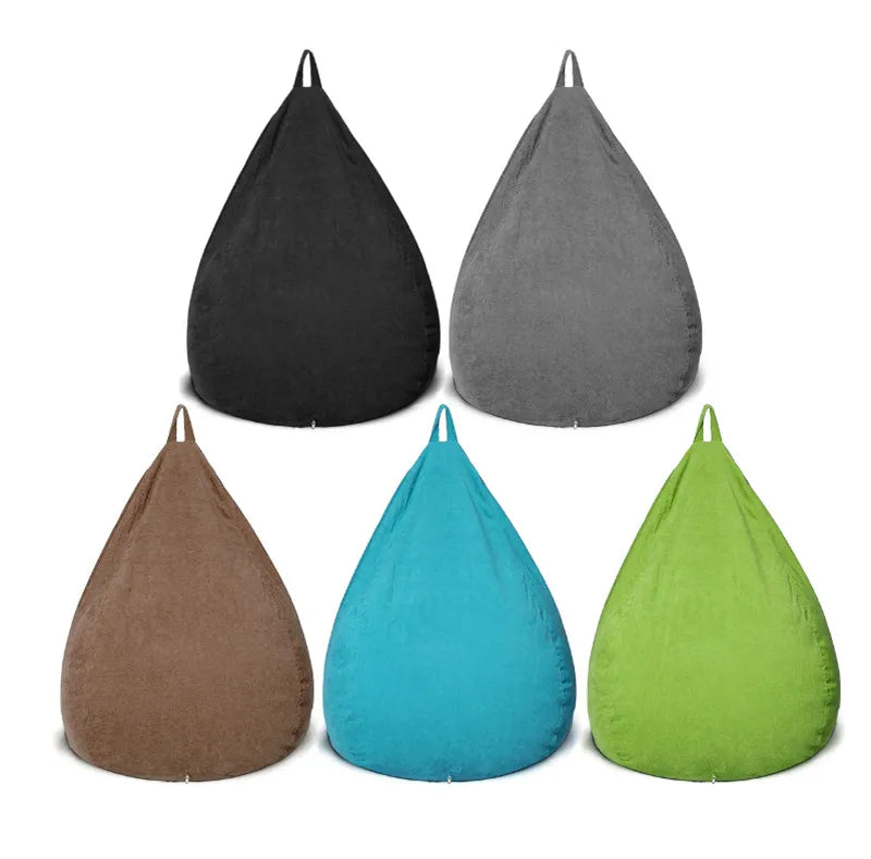 10 Color Lazy Sofas Cover Chairs big with Inner Liner Warm Corduroy Lounger Seat Bean Bag Pouf Puff Couch Tatami Living Room