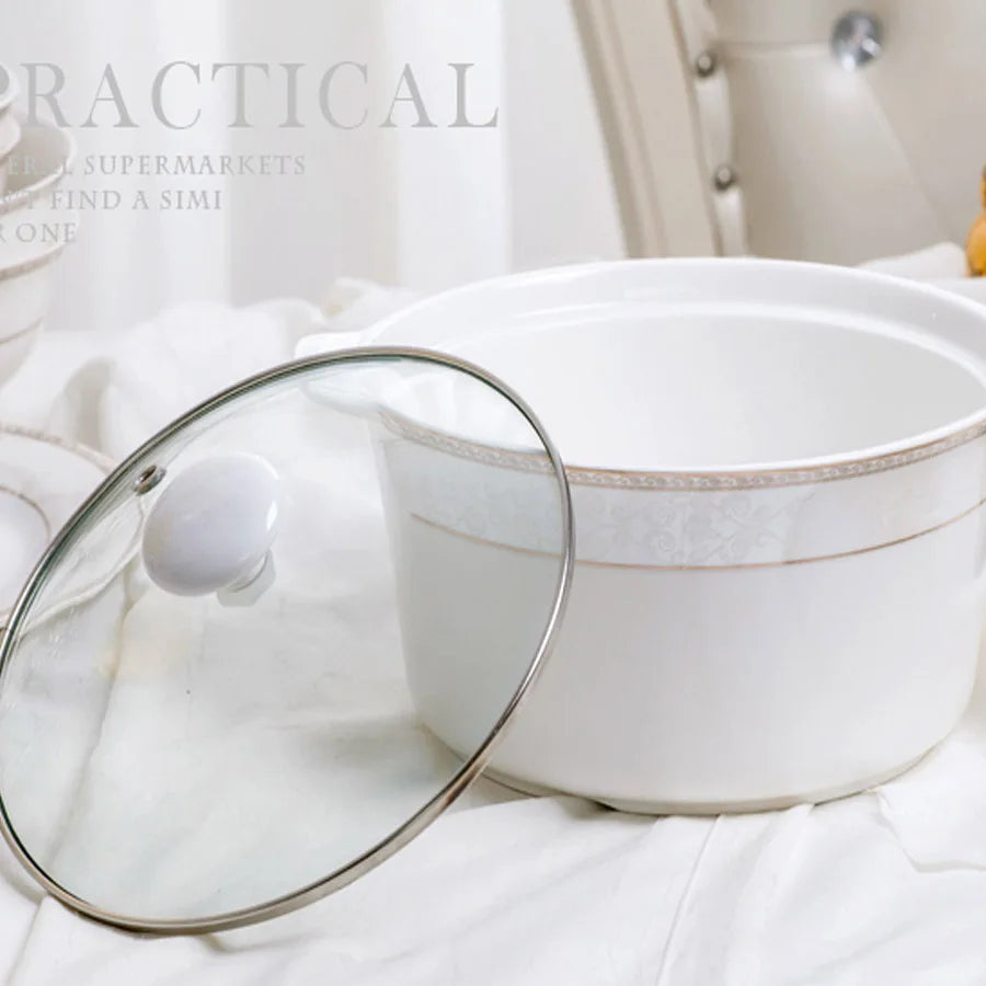 porcelain dinner set 60 pcs jingdezhen ceramics chinese dishes dishes set  Rice Bowl Salad Noodles Bowl Dinnerware Set Tableware