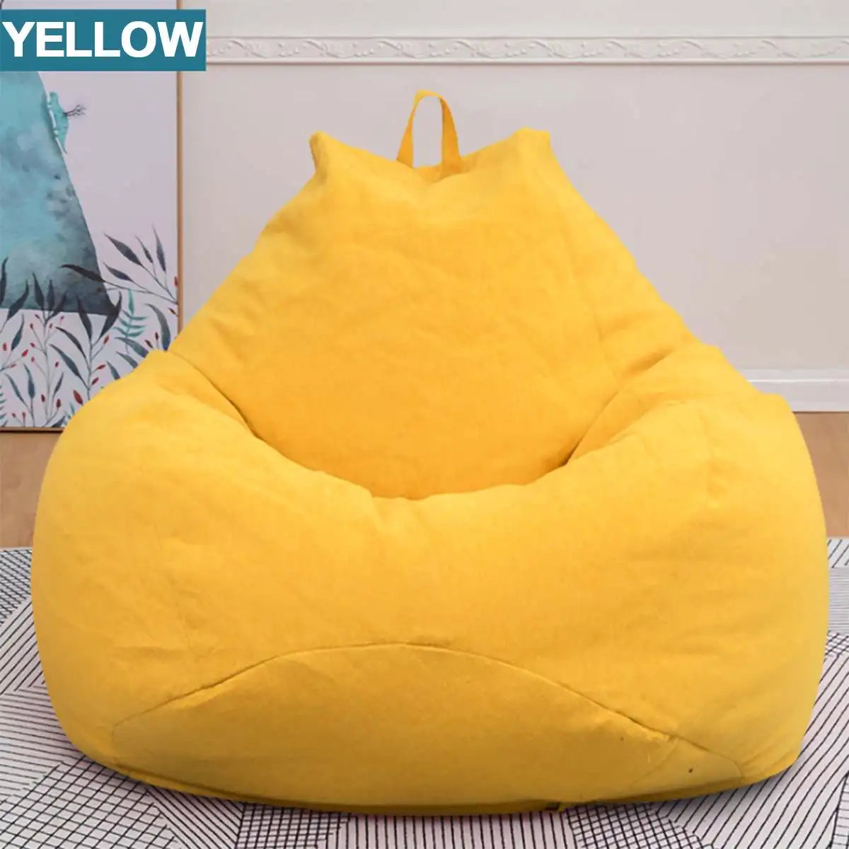 Large Small Lazy BeanBag Sofas Cover Chairs without Filler Linen Cloth Lounger Seat Bean Bag Pouf Puff Couch Tatami Living Room