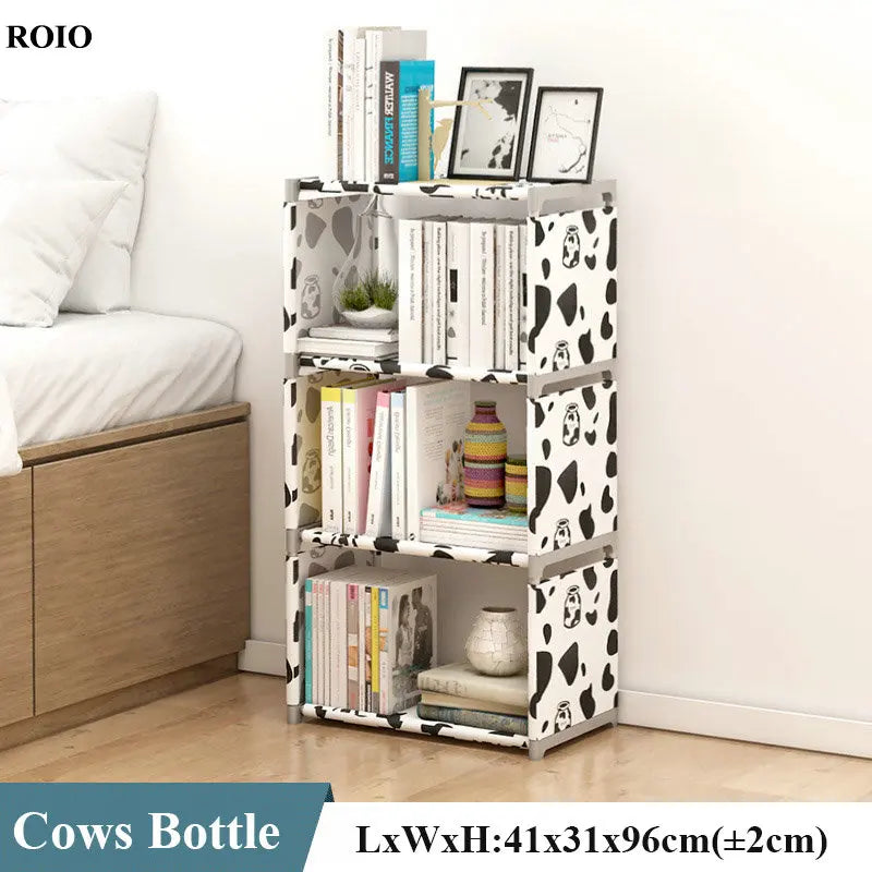 Bookcase Simple Bookshelf Easy Assembly Children Book Shelf Space-saving Sundries Organizer Rack Home Furniture Storage Holder