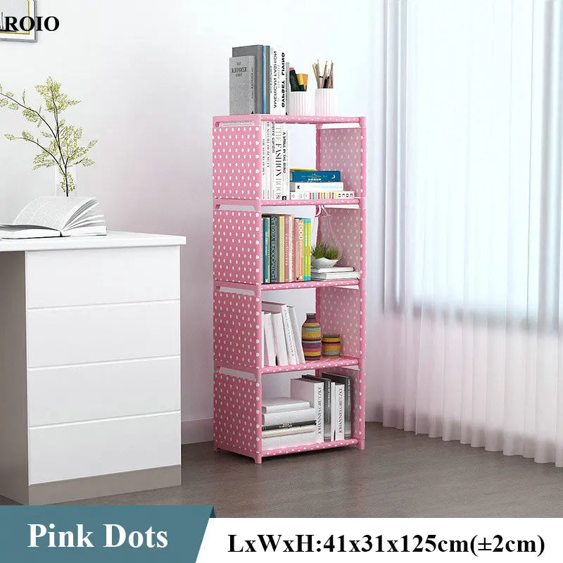 Bookcase Simple Bookshelf Easy Assembly Children Book Shelf Space-saving Sundries Organizer Rack Home Furniture Storage Holder