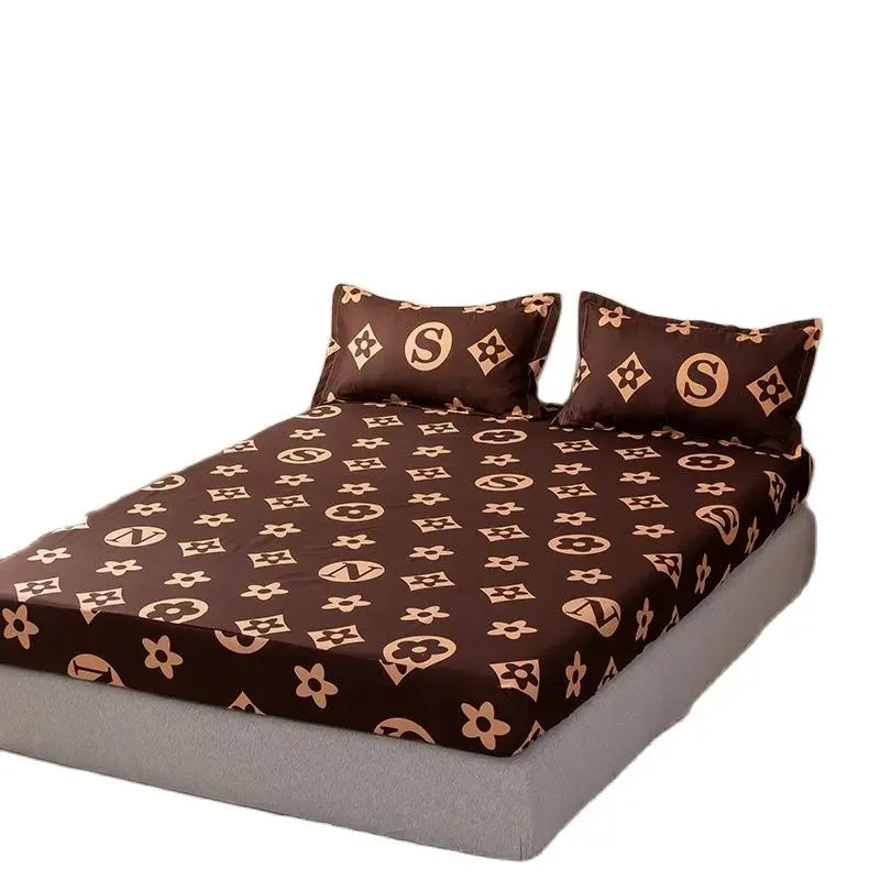 Luxury Flower Bed Sheet +Pillowcase Mattress Covers Fitted Sheet Sets With Elastic