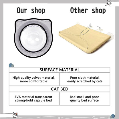 Creative Cat Hammock Warm Soft Sleeping Bed Space Capsule Suction Cup Hanging Cat Sunbathing Window Sill Bed Pet Supplies