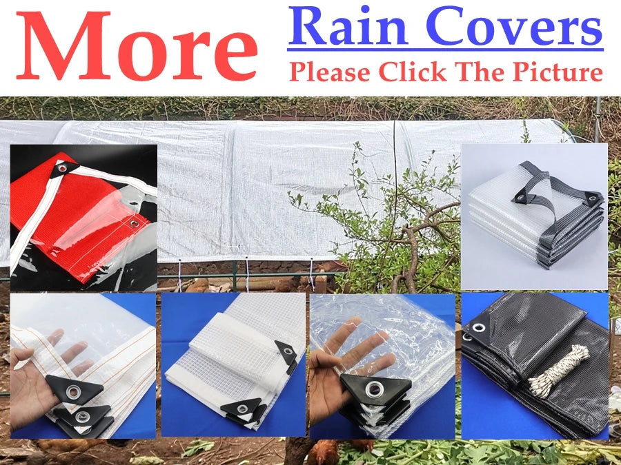 New Transparent PE Tarp Gazebo Canopy Awnings Outdoor Garden Succulent Plants Rainproof Cloth Keep Warm Tarpaulin