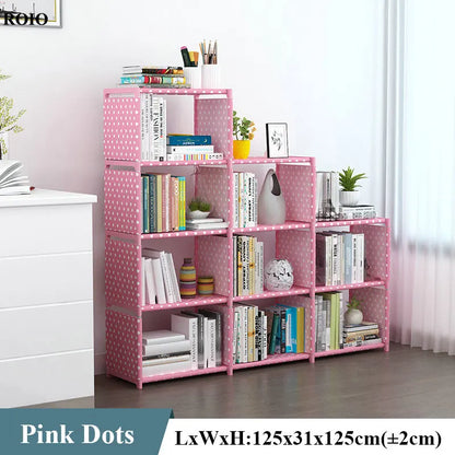 Bookcase Simple Bookshelf Easy Assembly Children Book Shelf Space-saving Sundries Organizer Rack Home Furniture Storage Holder
