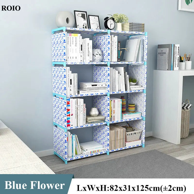 Bookcase Simple Bookshelf Easy Assembly Children Book Shelf Space-saving Sundries Organizer Rack Home Furniture Storage Holder