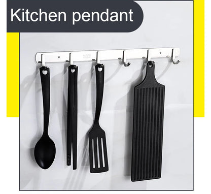 304 Stainless Steel Hook Punch-free Hooks Bathroom Towel Hook Strong Seamless Kitchen Hooks Metal Storage Rack Organizer WB 083