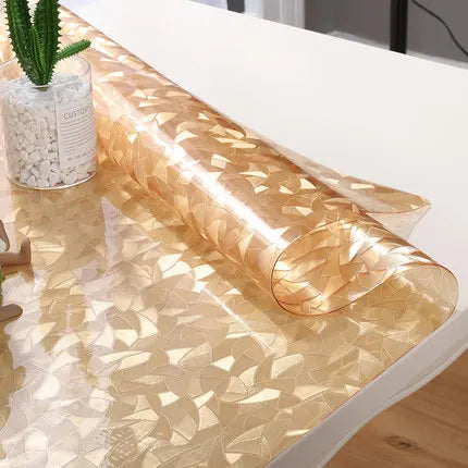 Hot Sale Black Flower Branch PVC Table Mat For Kitchen Dining Table 1.0mm Thick Oilproof Table Covers Protector Desk