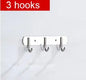 304 Stainless Steel Hook Punch-free Hooks Bathroom Towel Hook Strong Seamless Kitchen Hooks Metal Storage Rack Organizer WB 083