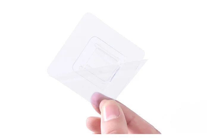 1PCS Double-sided Adhesive Wall Hook Wall Hook Hanger Strong Transparent Suction Cup Wall Storage Shelf for Kitchen Bathroom