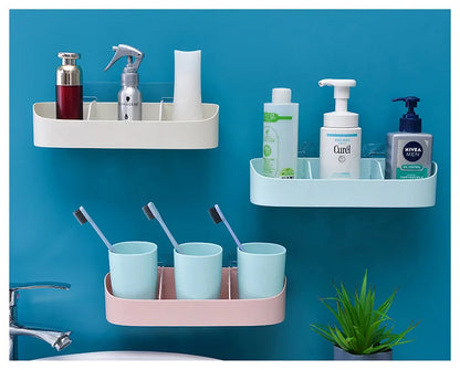 1PCS Double-sided Adhesive Wall Hook Wall Hook Hanger Strong Transparent Suction Cup Wall Storage Shelf for Kitchen Bathroom