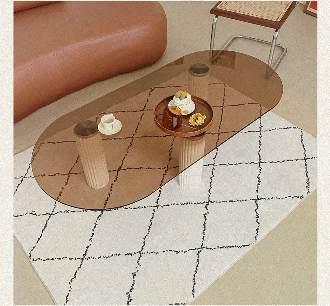 Morocan rug Tapis Salon 200X300 Black White Fluffy Carpet Rug For Kids Bedroom Bedside Carpet Living Room Square Sofa Table Rug
